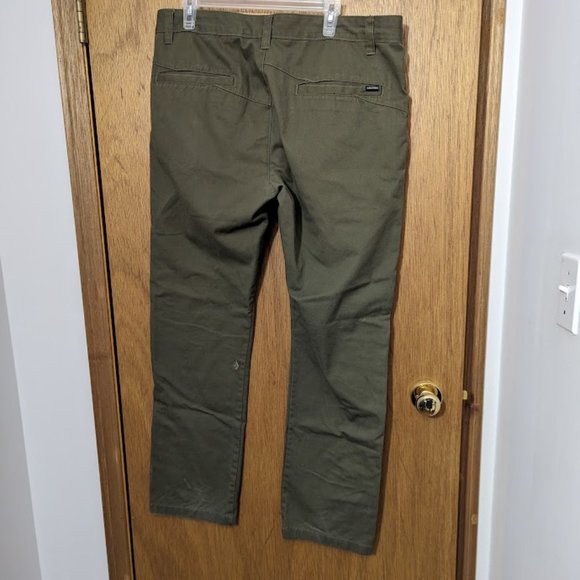 Volcom Frickin Modern Straight Chino Men’s Pants Green 36x31 - Picture 2 of 6